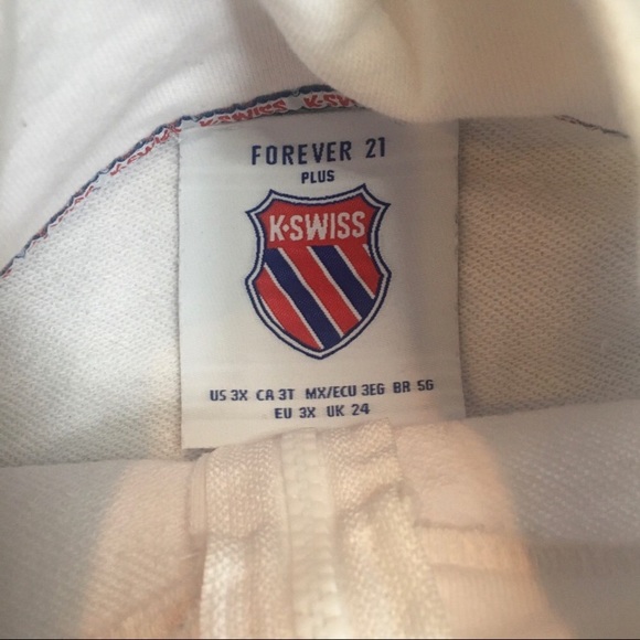 3/$25 Forever 21 X KSwiss Pullover Crop 3X - Picture 5 of 9